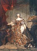 Louis Tocque Portrait of Marie Leszczynska Queen of France oil painting reproduction